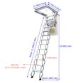 thumbnail image 2 of Grenier Escalier Pliant Rétractable au Plafond en Acier au Carbone Blanc, 2 of 15