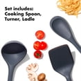 thumbnail image 3 of Juego de utensilios de silicona 3 piezas Gris Una talla, 3 of 7