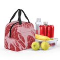 thumbnail image 5 of Vsdgher Striped Meat Lunch Bag, Lunch Box for Women Adult Men, Lunch Tote Insulated Cooler Lunch Container for Work/Office/Picnic/Travel, 5 of 8