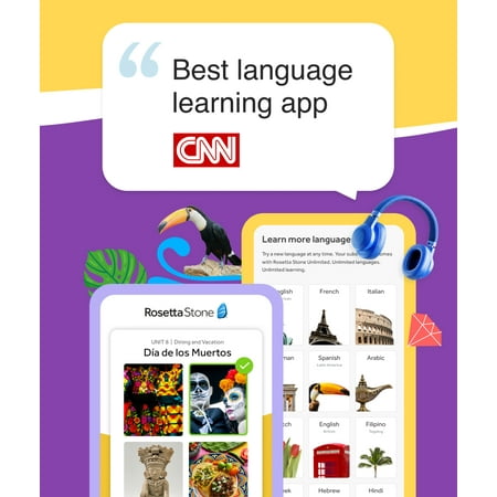 Rosetta Stone - Learn ONE of 24+ Languages with 12 Month Access - Android, Mac, Windows, iOS - Android, Mac OS, Windows, Apple iOS [Digital]