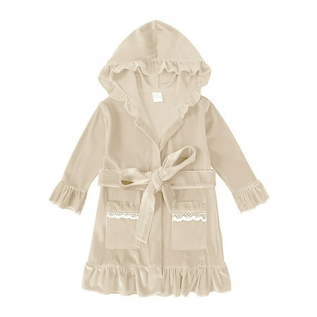 

SXcggal Toddler Girls Boys Long Sleeve New Christmas Bathrobe Velvet Sleepdress Leisure Wear For Kids Babys Clothes Soft Fashionable Leisure Children Sleepdress