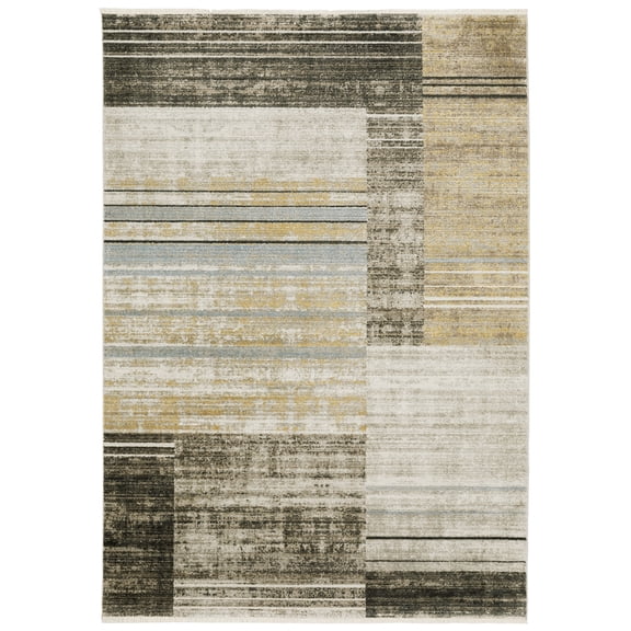 Woven Trends Wagnler Area Rug 090N2 - 10' X 13, Beige - Modern Style, Recycled PET Fibers, Stain Resistant, Bedroom, Office Rug