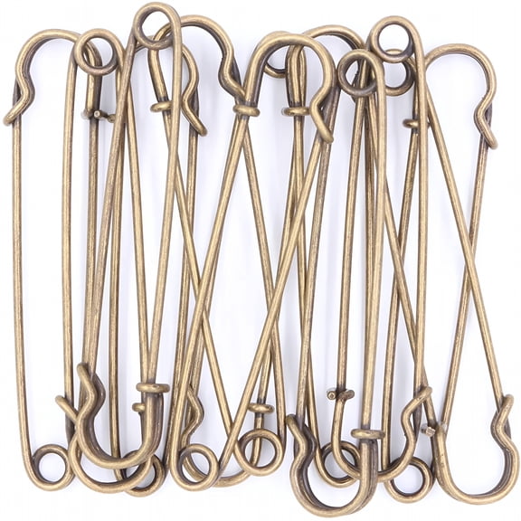 VANIDO Multicolor Large Heavy Duty Safety Pin 15 Pack