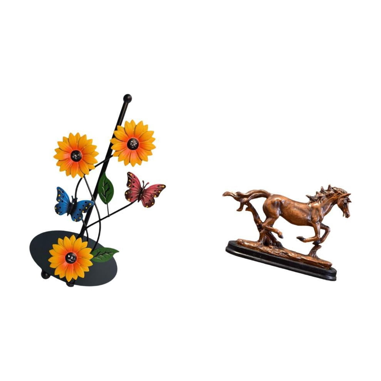 Fiocias Sculpture Paper Towel Holder Horse Figurine Artwork Collectible Art Ornament Vertical Tissue Rack for Desk Decoration Bookcase Living Room Home Decor