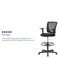thumbnail image 5 of Ergonomic Mid-Back Mesh Drafting Chair with Adjustable Foot Ring and Arms, 5 of 13
