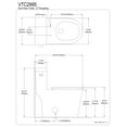 thumbnail image 5 of Kingston Brass VTC2995 Courtyard One-Piece 1.28 GPF Single Flush Elongated Toilet, White, 5 of 6