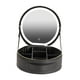 thumbnail image 5 of Estuche cosmético con espejo Yuyangstore Bolsa de maquillaje LED portátil de cuero PU Negro, 5 of 8