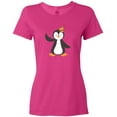 thumbnail image 3 of Inktastic Cute Penguin, Baby Penguin, Penguin with Party Hat Women's T-Shirt, 3 of 5