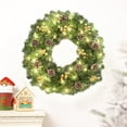 thumbnail image 5 of Hwkond Pre-Lit Christmas Garland Christmas Wreath Christmas Rattan Indoor Hanging Scene Arrangement Wall Decoration 40cm Christmas Decorations Wreaths For Front Door, 5 of 6