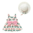 thumbnail image 5 of Baby Girl Dress 3-6 Months Summer Sleeveless Cute Prints Dress with Hat Trendy Dance Party Dresses Baby Outfits Girl ,2-3 Years, 5 of 5
