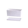 thumbnail image 1 of Macetero Rectangular de cerámica con bandeja, artículos for macetas pequeños perforados de escritorio de oficina, verde, Simple, escandinavo, suculento, 1 of 9