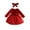 Red, variant on Bellafa Baby Princess Velvet Tutu Dress Toddler Girls Ruffle Long Sleeve Butterfly Mesh Tulle Dress With Headband 2pcs Christmas Dresses
