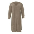 thumbnail image 5 of Women's Strip Long Sweater Coat 2024 New Solid Color Loose Sleeve Long Cardigan plus Size for Women Long Cardigans for Women Lightweight Winter Sweaters for Women Trendy Hell Bunny plus Size Cardigan, 5 of 5