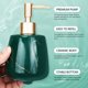 thumbnail image 4 of Botella de almacenamiento de mármol, desinfectante de manos, jabón de cerámica, champú, loción, botellas con bomba, gel de ducha, subenvasado, rellenable, prensa, 4 of 6