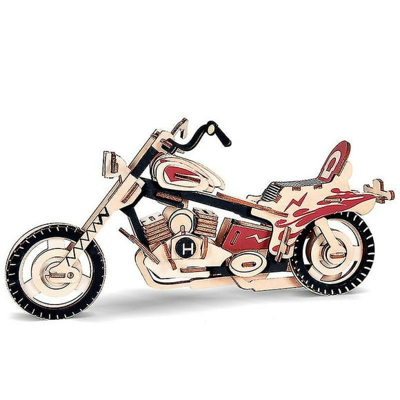 Wooden Jigsaw Puzzle 3d Shell Gun Simulation Bus Motorcycle Sports Car Model Laser Cutting Hardcover Educational Toys Kids Gift