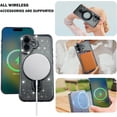 thumbnail image 2 of Funda magnética con purpurina para iPhone 17 [compatible con MagSafe], con brillantes diamantes de imitación y soporte, de lujo, a prueba de golpes y con protección para cámara, 2 of 6