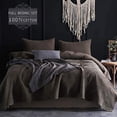 thumbnail image 3 of KASENTEX Stone Washed Quilted Coverlet Set with 2 Standard Sham, Cotton Ultra Soft Bedspread Traditional Country Chic Floral Embroidery Patterned, King, Clay Brown, 3 of 4