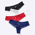 thumbnail image 1 of rygai Women Underpants See-through Lace Low Waist Seductive High Elasticity Bow-knot Decor Women Panties Inner Wear Clothes,Dark Green L, 1 of 8