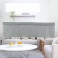 thumbnail image 3 of Decorative Sun Proof Shade Screen Purdah Short Curtain for Kitchen Balcony Home 145x45cm (Gray Stripe), 3 of 4