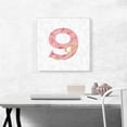 thumbnail image 2 of ARTCANVAS Chic Pink Gold Alphabet Number 9 Nine Numeral Canvas Art Print - Size: 18" x 18" (0.75" Deep), 2 of 9
