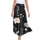 thumbnail image 2 of ICHUANYI Clearance Fashion Women Solid Casual Ruched Ruffles Elastic Waist Skirts(Black, XL) ICHUANYI WER2023081001824, 2 of 7