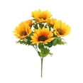 thumbnail image 2 of Vivid Bright Artificial Sunflower Bouquet, Realistic Natural Looking Faux Floral Ornament, Warm Style Adornment for Living Room, Dining Table, Photography Shooting Scene Decor,11.81×7.87 in,A7#D, 2 of 4