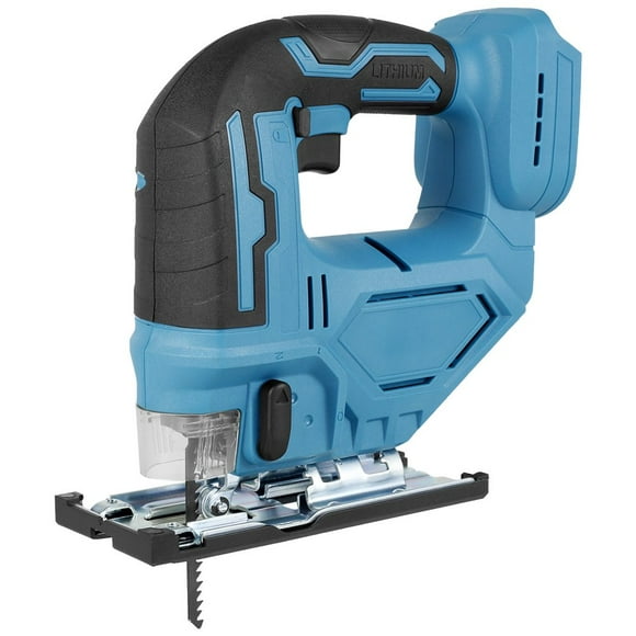 Cordless Jigsaw 18V 300W Electric Jigsaw with 3 Gear Blades Cutting Adjustable 0-45º Cutting Degree 3000rpm/min Portable Jigsaw Bare Tool for Wood Metal Plastic Cutting