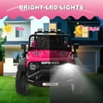 thumbnail image 6 of Farmdex 24V Ride on Car, Ride on Truck for Toddlers with Remote Control, Electric Car for Boys Girls Age 3+, Bluetooth, Music, LED Lights, Spring Suspension, 3 Speeds, Pink, 6 of 10