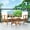 White, variant on Chateauy 3 Pieces Natural Solid Wood Patio Furniture Sofa Set for Outdoor Balcony Lawn Courtyard Use