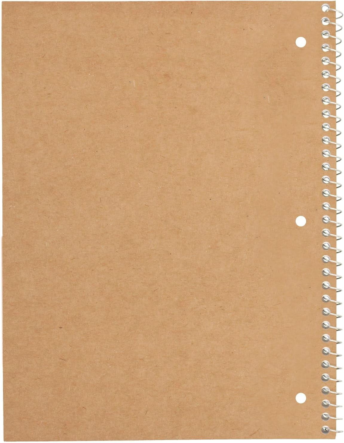 Spiral Notebooks, 6 Pack, 1-Subject, College Ruled Paper, 8" x 10-1/2", 70 Sheets, Assorted Pastel Colors (830049)
