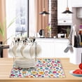 thumbnail image 6 of Dish Drying Mat Microfiber Kitchen Dish Pad Counter Absorbent Drainer Rack 12"x18" Small Colorful Flowers, 6 of 6