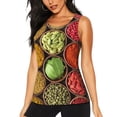 thumbnail image 2 of Picia Spices And Herbs Pattern Women's Workout Tank Top,Breathable Activewear,Slim Fit Athletic Top,Versatile Workout Moisture-wicking top-Small, 2 of 9