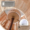 thumbnail image 4 of SUNMORY 16'' Rechargeable Table Lamp with Remote Control RGB, Handmade Rattan Desk Lamp, Dimmable Night Light, 15-24 Hrs Battery Life, Magnetic Detachable Bulb, for Living Room Bedroom Office, 4 of 10