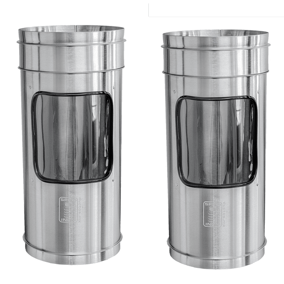 Kit 2 Porta Extintores De 4.5 Kgs PQS Spiro Inox Acero Inoxidable PORTA4.5
