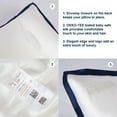 thumbnail image 5 of King-size 22 Momme Mulberry Silk Pillow Sham - Cream + Navy Blue, 5 of 6