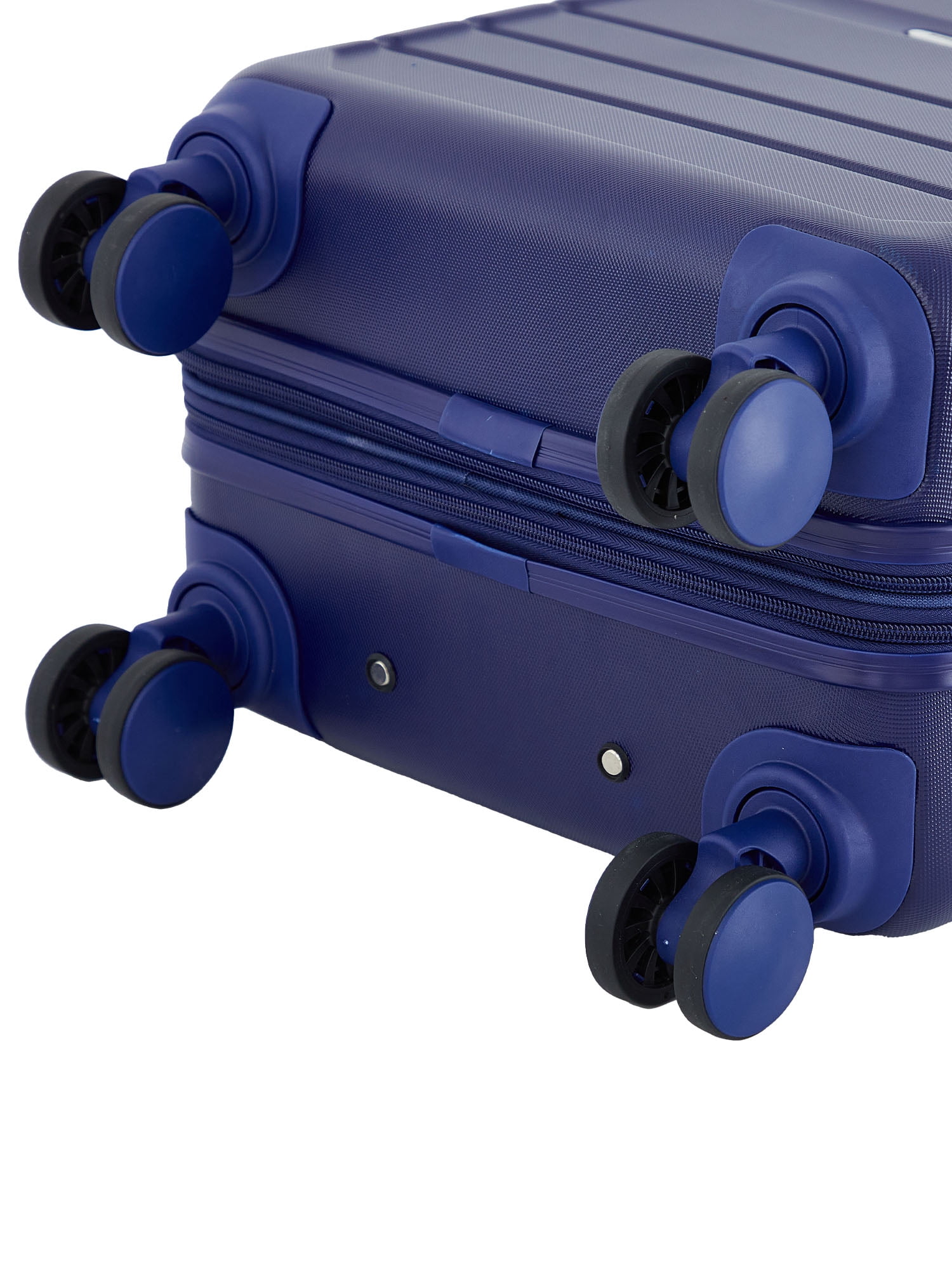 French Connection 22-inch Expandable Rolling Carry-on with Cup Holder, Blue Depths