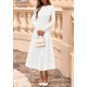 thumbnail image 4 of Vestido PRETTYGARDEN 2025 de punto midi blanco con mangas largas - S, 4 of 8