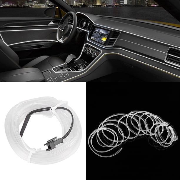 Lámpara decorativa LED para automóvil, tira de luz decorativa para automóvil, luz fría EL, piezas de modificación para automóvil fabricadas con cuidado
