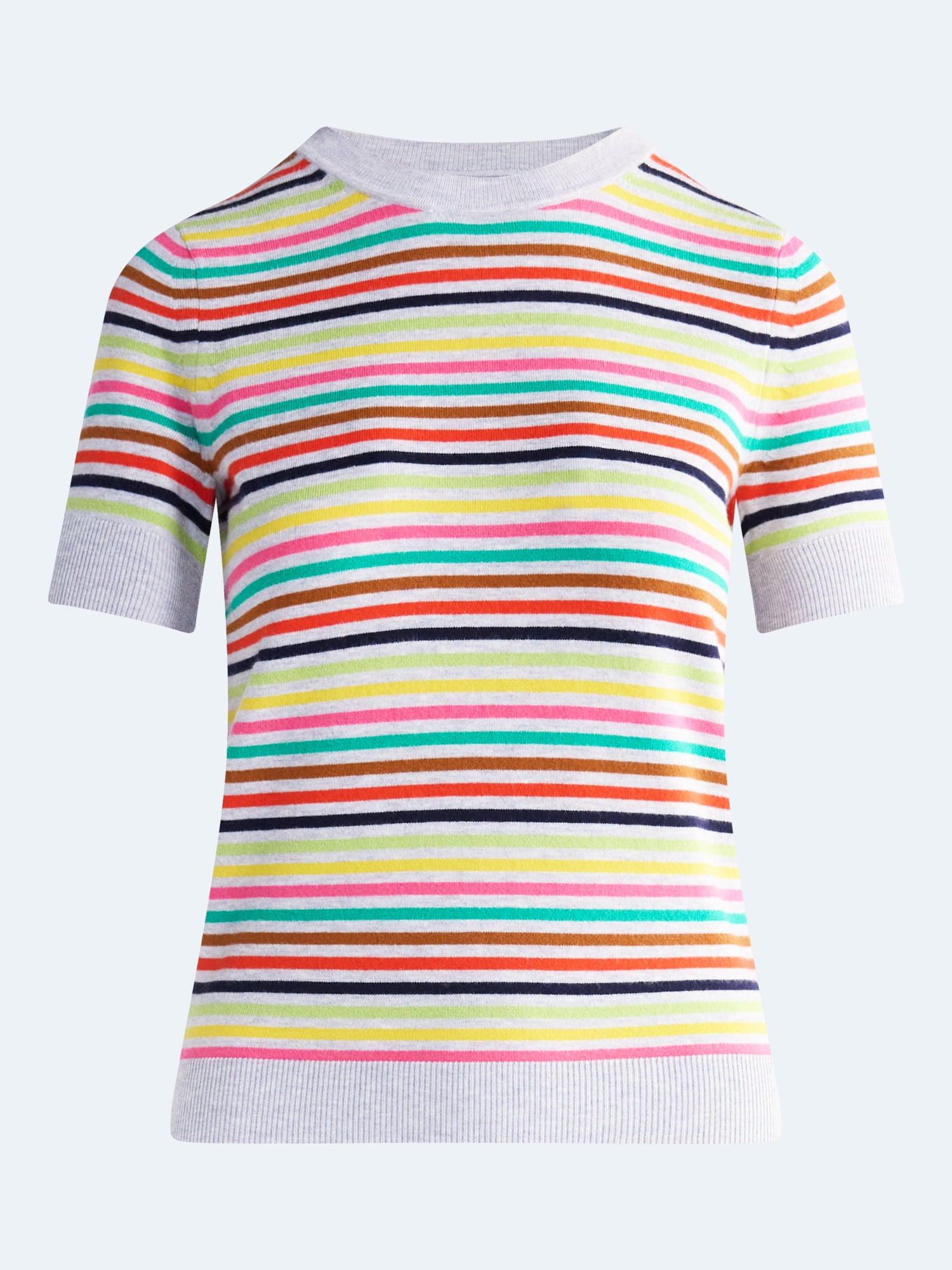 Free Assembly Women's and Women's Plus Cozy Yarn Sweater Tee with Short Sleeves, Sizes XS-4X