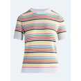 thumbnail image 5 of Free Assembly Women's and Women's Plus Cozy Yarn Sweater Tee with Short Sleeves, Sizes XS-4X, 5 of 5