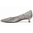 thumbnail image 3 of Naturalizer Women's Natalia Kitten Heel Pointed Toe Pump Silver Snake Print Leather 8W, 3 of 5