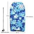 thumbnail image 2 of Maui and Sons 37 inch Lightweight Bodyboard with Leash - Cool Daze in Blue Palm, 2 of 7