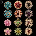 thumbnail image 5 of Yesbay 12Pcs Flower Hollow Shiny Rhinestone Wedding Bridal Scarf Brooch Pins Xmas Gift, 5 of 6