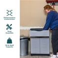 thumbnail image 4 of Sunnydaze Adjustable 34.5" Plastic 1-Shelf 1-Drawer Freestanding Storage Cabinet, Gray with Charcoal Trim, 4 of 18