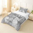 thumbnail image 2 of Homewish Gray Tie Dye Twin Comforter Sets,Retro Geometric Artwork Bedding Set,Reversible,2 Pieces,1 Comforter and 1 Pillowcase, 2 of 7