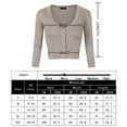 thumbnail image 5 of Womens 3/4 Sleeve Cropped Cardigan Sweaters Open Front Knit Short Bolero Shrugs, 5 of 5