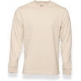 thumbnail image 2 of Men’s American Flag Heavyweight Long Sleeve T-Shirt – 100% Cotton Loose Fit Vintage White Workwear Crew Neck Tee, 2 of 3