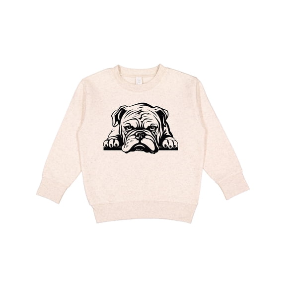 Inktastic Peeking Bulldog Toddler Sweatshirt