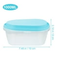 thumbnail image 4 of EeaseMX 1 Set 2 unids Contenedores de congeladores ovalados Contenedores de helados Cajas de pastel de plástico, 4 of 7