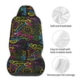 thumbnail image 5 of Honeii Color Summer Print Car Seat Covers 2 Pieces, Full Set Universal Seat Covers for Cars, Waterproof Auto Seat Protectors, 5 of 7